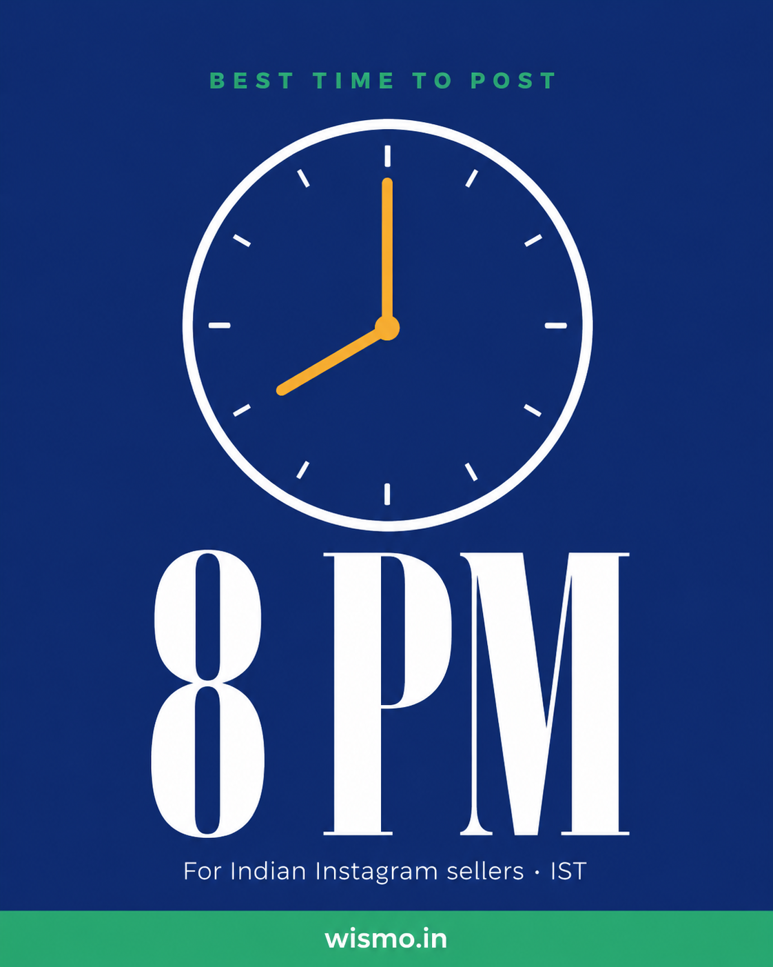 Best time to post on Instagram for Indian sellers - 8 PM IST